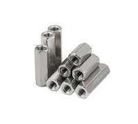 M3 M4 M5 M6 M8M10 à M16 DIN6334 304 acier inoxydable hexagone extension longue tige couplage écrou connecteur Joint tubulaire(20mm)
