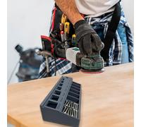 M3 Plateau de tri de boulons / vis avec 7 fentes de mesure, plateau de tri de vis M3 pour l'organisation de précision, boîte de pêche, petites pièces, vis, organisateur de matériel (gris)