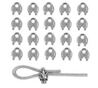 M3 Serre-câbles Etrier U Boulon Clip de Câble 304 Acier inoxydable Selle de pince de Câble Câble métallique Clips pour etendoir linge exterieur20PCS