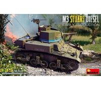 M3 Stuart Diesel Early Production Tank 1:3 5 Plastique Model Kit Miniart