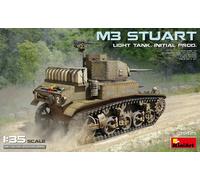 M3 Stuart Lumière Tank. Initial Prod. 1:3 5 Plastique Model Kit Miniart
