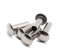 M3 Truss Tête Semi rivets tubulaires, Staniless Acier, Lot de 100, M3 x 8mm, Silver, 100