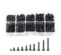 M3 Vis Boulons et écrous, Kit de 280 vis à tête hex, Assortiment de 180 vis + 100 écrous avec boîte de rangement, Vis à Tête Hex, pour les fixations dans les appareils domestiques et de bureau