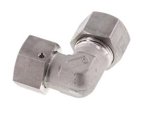 M30x2 x 20S Acier inoxydable Raccord coudé réglable à 90° avec cône d'étanchéité et joint torique 400 Bar DIN 2353