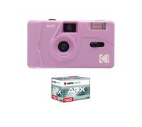 KODAK Pack M35 Argentique + Pellicule 100 ASA - Appareil Photo Kodak Rechargeable 35mm Purple, Objectif Grand Angle Fixe, Viseur optique , Flash Intégré + Pellicule APX 100, 36 poses