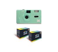 KODAK M35 - Appareil Photo Rechargeable 35mm, Objectif Grand Angle Fixe, Viseur Optique, Flash Intégré - Vert Menthe + 2 Pellicules GT24 35mm Couleur 24 Expositions