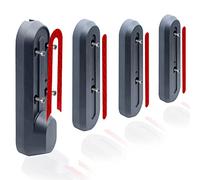 [M365Lyon] 4 Caches Plastique Roue Avec Stickers Rouge et 10 vis Pour Trottinette Xiaomi M365 (Noir)