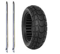 [M365Lyon] - Pneu Plein Anti-Crevaison 10x2.7-6.5 Pouces pour Trottinettes Electrique UrbanGlide E-CROSS, All Road 5, E-CROSSE MAX 2x2 Speedway 5 - Rockway - Crossover - Dualtron 3 (1xTire+2xLever)