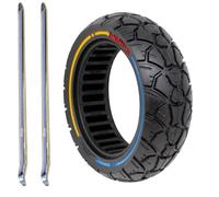[M365Lyon] - Pneu Plein Anti-Crevaison 10x2.75 Pouces pour Trottinettes UrbanGlide E-CROSSE MAX 2x2, All Road 5, Speedway 5-Rockway - Crossover - Dualtron 3 - E-CROSSE Pro (1 pneu + 2 Lever)