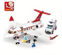 (M38-B0370) Ensemble de 335 pièces d'avion de sauvetage aérien Sluban avec ambulance médicale, blocs