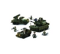 Sluban Jeu de construction M38-B6800 – Set armée : char, lance-roquettes & jeep 6 à 99 ans
