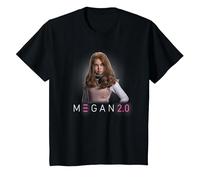 M3GAN 2.0 Face of Fear T-Shirt, Enfant, Noir, 6 Ans