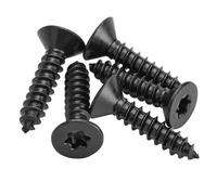 M4×14mm Torx Senkkopf-Holzschrauben Schwarz Xylan beschichtete selbstschneidende Schrauben aus Edelstahl 304 für Holz Vollgewinde Holzbearbeitungsbefestigung(100S tück)
