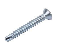 M4.2 Vis Autotaraudeuse Vis à Tête Plate en Métal Jeu de Vis de Queue de Forage Boulons pour Fixation de Tôle(M4.2 * 32(50PCS))