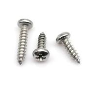 M4 6/8/10-30mm Small Stainless Steel Black Carbon Cross Pan Round Head Screw 100Pcs(304 SS,8MM_M4)
