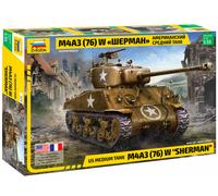 M4 A3 (76mm) Sherman US Medium Réservoir 1:3 5 Plastique Model Kit Zvezda