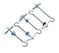 M4 Crochets de Plafond, Suspensions de Swag pour Cloison Sèche 4mm x 75mm, Boulons à Ailettes à Ressort, Fixation pour Mur Creux, Ancrage Papillon en Placoplatre avec Vis à Oeil (5pcs)