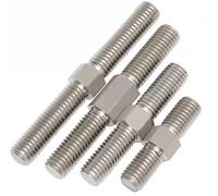 M4 Double-Ended Threaded Rod - 304 Stainless Steel Left & Right Hand Adjustable Push Rod Stud Screws for Industrial Use(M4 x 40mm 10pcs)
