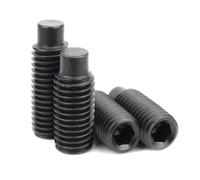 M4-M12 noir en acier allié à tête creuse hexagonale extrémité convexe vis de réglage sans tête longueur de boulon 3-50mm 2 pièces, 2 pièces, M12x35