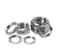 M4 M5 M6 ~ M30 304 acier inoxydable hexagone mince écrou racine mère dents fines écrou pouce tuyau modèle verrouillage réservoir d'eau robinet d'eau(M4 (50Pcs))