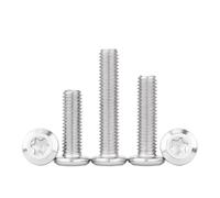 M4 M5 M6 M8 304 A2 acier inoxydable Six lobes Torx grandes vis à tête plate boulons de sécurité longueur 6mm-50mm(M6x16mm-20pcs)