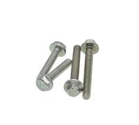 M4 M5 M6 M8 Acier Inoxydable Hexagonale Boulons À Bride Vis Bouchon Hexagonale Rondelle Boulons De Tête Attaches(Big head,M5-20mm(10PCS))