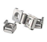 M4 M5 M6 M8 M10 M12 couleur Zinc/nickelé en acier au carbone carré élastique support de montage serveur armoire étagère Clip flottant Cage écrous(Nickel plated,M5-5pcs)