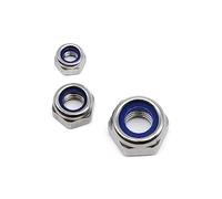 M4 M5 M6 M8 M10 M12 M14 M16 304 A2 En Acier Inoxydable Rotation Inversée Filetage À Gauche Insert En Nylon Hexagonal Écrou Autobloquant Nylock Contre-Écrou (Color : 10pcs M8)
