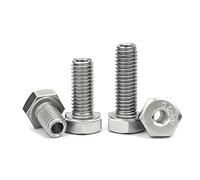 M4 M5 M6 M8 M10 M12 M14 M16 M20 304 acier inoxydable extérieur hexagone creux vis boulon traversant trou vis, M12x25mm (2pcs)