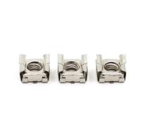 M4 M5 M6 M8 M10 nickelé en acier au carbone carré élastique support de montage serveur armoire étagère Clip flottant Cage écrou(M5 10pcs)