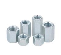 M4 M5 M6 M8 zingué hexagone extension longue tige allongée connecteur manchon de Joint écrou d'accouplement tubulaire(M6x10x50-1pcs)