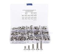 M4 M5 M6 Set de vis à tête fraisée à six pans creux 260 pièces en acier inoxydable à tête plate hexagonale boulons à tête hexagonale Socekt filetage complet pour l'industrie électronique