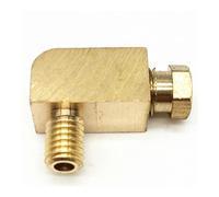 M4 M6 M8 M10 1/8" 1/4" Male To 4 6 8mm Compression Tube Elbow 90 Degree Coupler Brass Pipe Fitting Lubrication Oil(M8x1mmx4)