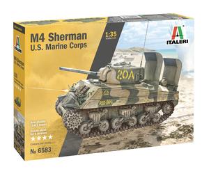 M4 Sherman U.S.Marines Corps Tank 1:3 5 Plastique Model Kit Italeri