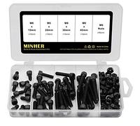 M4 Vis cylindriques Bouton à tête hexagonale Socket Tête Câble Boulons Vis avec écrous Kit en Acier au Carbone 10mm 20mm 30mm 40mm