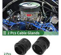 M40x1.5 Raccord Rapide Pour Câbles 42.5mm / 1.67" Manchon Souple Droit PA6 Nylon Noir 2 Pcs