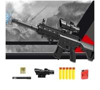 M416 Pistolet Jouet avec balles Souples Gel Blaster Gun Mode doubleTir à Longue Distance extrême Fusil Sniper Loupe réglable 26 in Toy Cadeaux pour Enfants et Adolescents