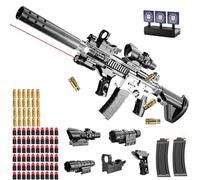 M416 Pistolet Jouet Enfant,Mousse Soft Bullet Gun Jouet,Mousse Pistolet,rechargement Manuel,Soft Bullet Toy Gun Pistolet pour 14+ Cadeaux Enfants,Noir et Jaune (Argent)