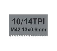 M42 lame de scie à ruban bimétallique 1400x13x0.6mm 6TPI 14 TPI 1400mm travail du bois métal coupe dur travail lame de scie à ruban 1PC bandsaw blade (Color : 10-14T)