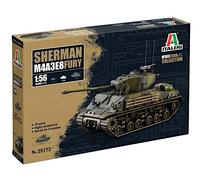M4A3E8 Sherman Fury Réservoir 1:56 Plastique Model Kit Italeri