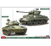M4A3E8 Sherman & M24 Chaffee U.S.Army Main Bataille Réservoir Combo 1:72