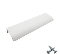 M4TEC Poignée de traction invisible profil porte meuble tiroir Quincaillerie de placard armoire de cuisine chambre garderobe dissimulé caché Blanc. Série VD3: Entraxe 96 mm