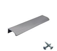 M4TEC Poignée de traction invisible profil porte meuble tiroir Quincaillerie de placard armoire de cuisine chambre garderobe dissimulé caché Chrome poli. Série VD3: Entraxe 96 mm