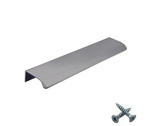 M4TEC Poignée de traction invisible profil porte meuble tiroir Quincaillerie de placard armoire de cuisine chambre garderobe dissimulé caché Chrome poli. Série VD3: Entraxe 128 mm