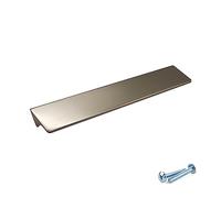 M4TEC Poignée de traction profil bas porte meuble tiroir Quincaillerie de placard armoire de cuisine chambre garderobe Chrome. Série VE8: Entraxe 128 mm