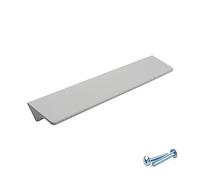 M4TEC Poignée de traction profil bas porte meuble tiroir Quincaillerie de placard armoire de cuisine chambre garderobe Blanc. Série VE8: Entraxe 224 mm