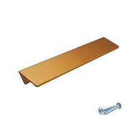 M4TEC Poignée de traction profil bas porte meuble tiroir Quincaillerie de placard armoire de cuisine chambre garderobe Cuivre. Série VE8: Entraxe 224 mm