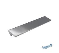M4TEC Poignée de traction profil bas porte meuble tiroir Quincaillerie de placard armoire de cuisine chambre garderobe Chrome poli. Série VE8: Entraxe 160 mm