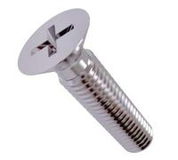 M4x16 Vis à métaux à tête fraisée, boulons Phillips, attache à tête plate à encastrement croisés 4mm Vis zinguée adaptée au métal, à la construction, à l'installation, au bricolage (Pack of 25)