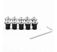 M5 Aluminum Windscreen Bolts 10pcs Fit M5 Aluminum Windscreen(Silver)